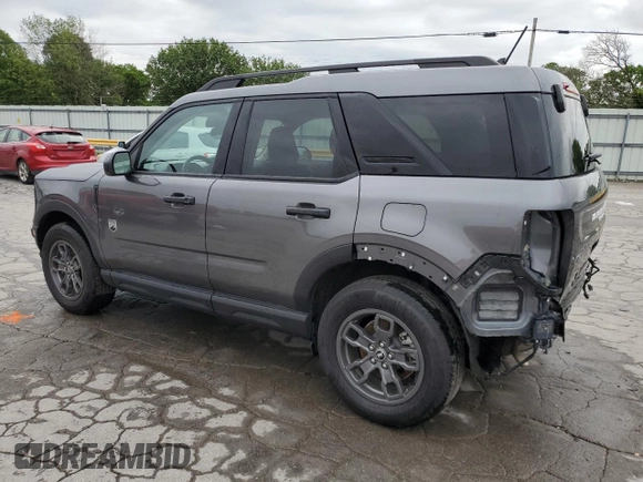 2023 Ford Bronco Sport Big Bend z VIN 3FMCR9B67PRE22863, wystawiony jako Copart lot #58370985 z przebiegiem 15 568 mil mil oraz Szkoda całkowita • Salvage title. Historia ofert i sprzedaży dostępna na DreamBid. Obrazek 2.