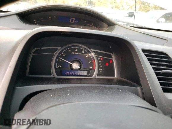 2008 Honda Civic Cpe LX with VIN 2HGFG12678H558787, listed as a Copart auction lot 48201295 with 109,555 mi miles and Salvage Title. Bid and sale history available at carsss.com. Image 9.