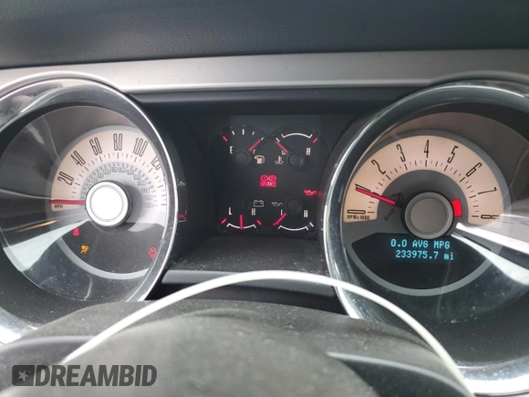 2011 Ford Mustang V6 with VIN 1ZVBP8EMXB5143569, listed as a Copart auction lot 60563695 with 233,975 mi miles and Salvage title. Bid and sale history available at DreamBid. Image 9.