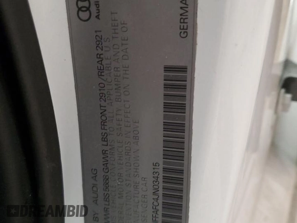 2018 Audi S6 Premium Plus z VIN WAUFFAFC4JN034315, wystawiony jako Copart lot #48029555 z przebiegiem 75 550 mil mil oraz Szkoda całkowita • Salvage title. Historia ofert i sprzedaży dostępna na DreamBid. Obrazek 12.
