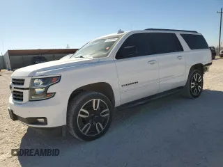 2019 Chevrolet Suburban Premier with VIN 1GNSKJKJ1KR166497, listed as a Copart auction lot 87331014 with 162,269 mi miles and Salvage Title. Bid and sale history available at DreamBid. Image 1.