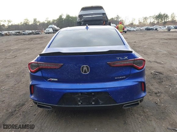 2023 Acura TLX w/A-Spec Package with VIN 19UUB6F58PA000934, listed as a IAAI auction lot 41241476 with 28,380 mi miles. Bid and sale history available at carsss.com. Image 16.