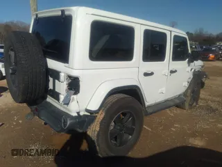 2018 Jeep Wrangler Unlimited Sahara z VIN 1C4HJXEG0JW207873, wystawiony jako IAAI lot #41213655 z przebiegiem 61 043 mil mil oraz . Historia ofert i sprzedaży dostępna na DreamBid. Obrazek 4.