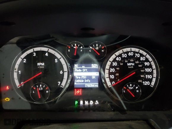 2012 Ram 1500 Sport with VIN 1C6RD7HT2CS209565, listed as a Copart auction lot 80010514 with 178,094 mi miles and Salvage title. Bid and sale history available at DreamBid. Image 9.