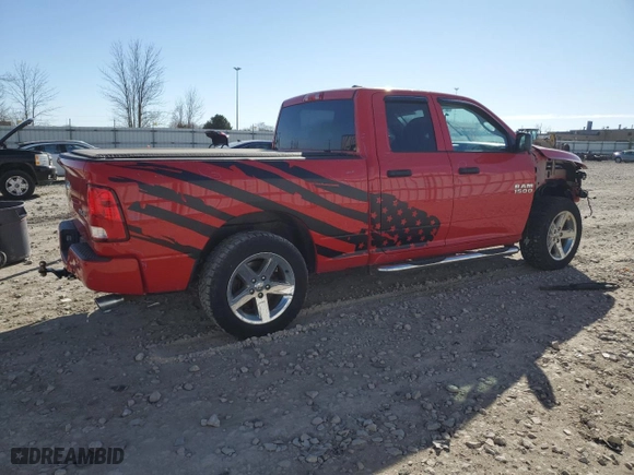 2014 Ram 1500 Express with VIN 1C6RR7FT4ES330833, listed as a Copart auction lot 49374805 with 130,986 mi miles and Salvage Title. Bid and sale history available at carsss.com. Image 3.