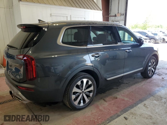 2021 Kia Telluride S with VIN 5XYP6DHC4MG186371, listed as a Copart auction lot 62132095 with 56,513 mi miles and Salvage title. Bid and sale history available at DreamBid. Image 3.