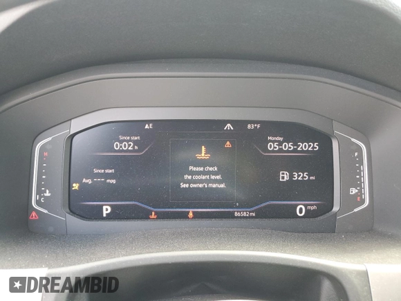 2019 Volkswagen Atlas SEL with VIN 1V2MR2CAXKC569168, listed as a Copart auction lot 55638455 with 86,582 mi miles and Salvage title. Bid and sale history available at DreamBid. Image 9.
