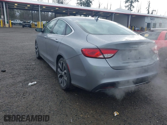 2015 Chrysler 200 C with VIN 1C3CCCCG5FN510455, listed as a IAAI auction lot 41601176 with 78,262 mi miles. Bid and sale history available at carsss.com. Image 3.