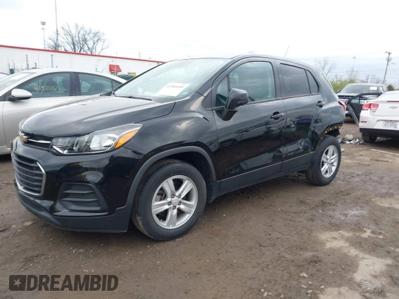 2020 Chevrolet Trax LS with VIN KL7CJKSB4LB074838, listed as a IAAI auction lot 41909289 with 77,471 mi miles. Bid and sale history available at carsss.com. Image 17.