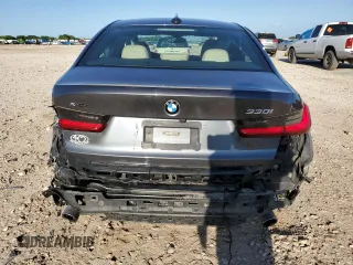 2020 BMW 3 Series 330i xDrive with VIN 3MW5R7J08L8B36516, listed as a Copart auction lot 53005595 with 55,841 mi miles and Salvage title. Bid and sale history available at DreamBid. Image 6.