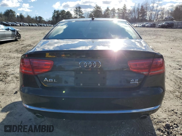 2012 Audi A8 L with VIN WAURVAFD2CN003544, listed as a Copart auction lot 85859774 with 119,736 mi miles and Clean Title. Bid and sale history available at carsss.com. Image 6.