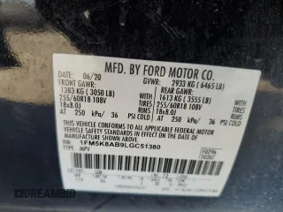 2020 Ford Police Interceptor Utility z VIN 1FM5K8AB9LGC51380, wystawiony jako Copart lot #57240345 z przebiegiem 39 627 mil mil oraz Tytuł czysty. Historia ofert i sprzedaży dostępna na DreamBid. Obrazek 13.