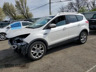 2015 Ford Escape Titanium with VIN 1FMCU0J99FUA16290, listed as a Copart auction lot 52496855 with 107,674 mi miles and Salvage Title. Bid and sale history available at DreamBid. Image 1.
