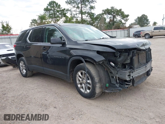 2021 Chevrolet Traverse LS z VIN 1GNERFKW1MJ103824, wystawiony jako IAAI lot #40975072 z przebiegiem 110 013 mil mil oraz . Historia ofert i sprzedaży dostępna na DreamBid. Obrazek 1.