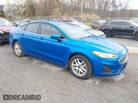 2019 Ford Fusion SE with VIN 3FA6P0HDXKR102508, listed as a IAAI auction lot 41849508 with 133,593 mi miles. Bid and sale history available at carsss.com. Image 1.