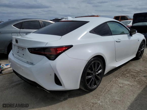 2019 Lexus RC with VIN JTHHA5BCXK5009507, listed as a Copart auction lot 73850854 with 82,575 mi miles and Non Repairable. Bid and sale history available at carsss.com. Image 3.