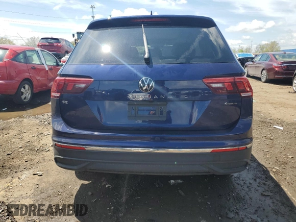 2024 Volkswagen Tiguan SE с VIN 3VVMB7AX8RM126148, выставлен на аукционе Copart как лот 54236005 с пробегом 3 110 миль миль и Чистый • Clean title. История ставок и продаж доступна на DreamBid. Изображение 6.
