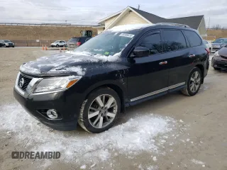 2014 Nissan Pathfinder S with VIN 5N1AR2MM4EC654679, listed as a Copart auction lot 45000635 with 134,569 mi miles and Salvage title. Bid and sale history available at DreamBid. Image 1.