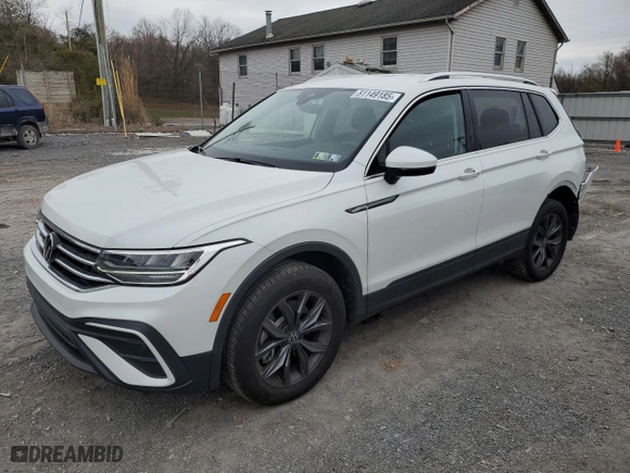 2023 Volkswagen Tiguan SE with VIN 3VV3B7AX2PM115140, listed as a Copart auction lot 51149185 with 12,308 mi miles and Salvage Title. Bid and sale history available at carsss.com. Image 1.