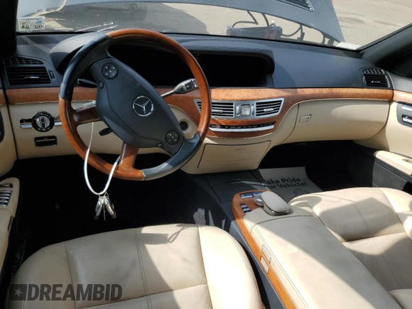 2007 Mercedes-Benz S-Class 5.5L V8 with VIN WDDNG71X97A039766, listed as a Copart auction lot 54101085 with 0 mi miles and Clean Title. Bid and sale history available at carsss.com. Image 8.