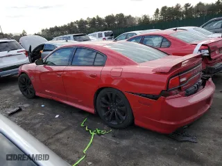2012 Dodge Charger SRT8 with VIN 2C3CDXEJ6CH185686, listed as a Copart auction lot 41735455 with 185,073 mi miles and Salvage Title. Bid and sale history available at carsss.com. Image 2.