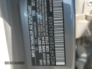 2014 Mercedes-Benz E 350 Sport with VIN WDDHF5KB9EA862458, listed as a Copart auction lot 63375545 with 75,110 mi miles and Salvage title. Bid and sale history available at DreamBid. Image 12.
