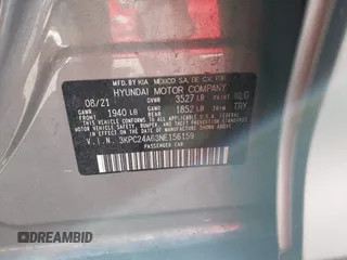 2022 Hyundai Accent SE with VIN 3KPC24A63NE156159, listed as a IAAI auction lot 41640292 with 45,797 mi miles and . Bid and sale history available at DreamBid. Image 9.