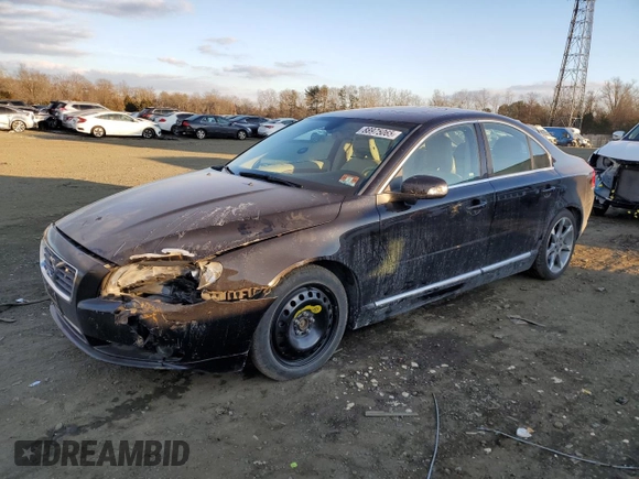 2011 Volvo S80 3.2L with VIN YV1952AS3B1135551, listed as a Copart auction lot 88975065 with 122,413 mi miles and Salvage Title. Bid and sale history available at carsss.com. Image 1.