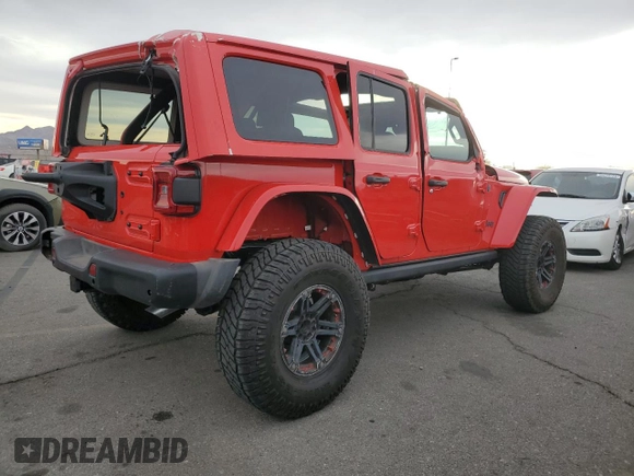 2024 Jeep Wrangler Rubicon X with VIN 1C4RJXFG5RW297553, listed as a Copart auction lot 85009074 with 838 mi miles and Salvage title. Bid and sale history available at DreamBid. Image 3.