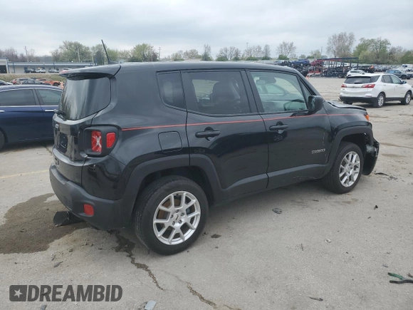2023 Jeep Renegade Latitude with VIN ZACNJDB18PPP36797, listed as a Copart auction lot 52156255 with 14,967 mi miles and Salvage Title. Bid and sale history available at carsss.com. Image 3.