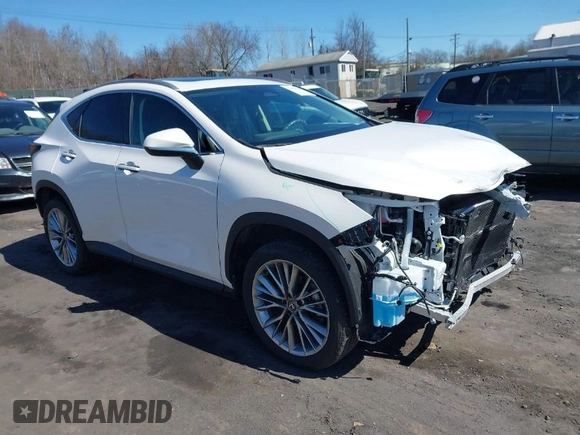2025 Lexus NX with VIN 2T2GGCEZ1SC067262, listed as a IAAI auction lot 41856760 with 4,217 mi miles. Bid and sale history available at carsss.com. Image 1.