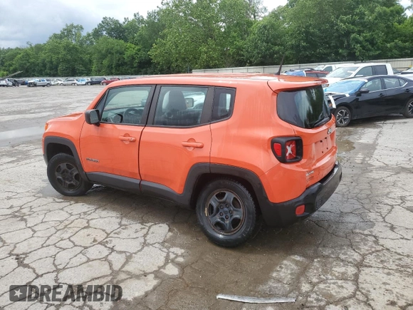 2017 Jeep Renegade Sport with VIN ZACCJBAB4HPE54733, listed as a Copart auction lot 61363555 with 199,315 mi miles and Salvage title. Bid and sale history available at DreamBid. Image 2.