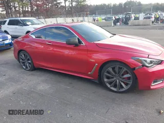 2018 Infiniti Q60 Red Sport 400 with VIN JN1FV7EL1JM630095, listed as a IAAI auction lot 41212992 with 97,970 mi miles and . Bid and sale history available at DreamBid. Image 13.