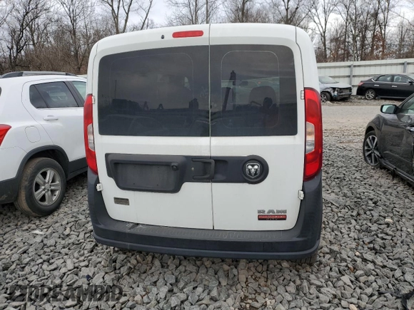 2019 Ram ProMaster City Cargo Tradesman with VIN ZFBHRFABXK6N78511, listed as a Copart auction lot 44315265 with 164,726 mi miles and Salvage Title. Bid and sale history available at carsss.com. Image 6.