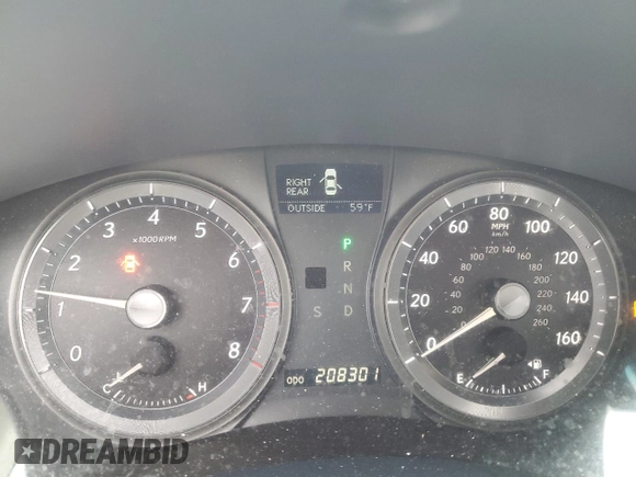 2008 Lexus ES with VIN JTHBJ46G382207286, listed as a Copart auction lot 50668125 with 208,301 mi miles and Salvage Title. Bid and sale history available at carsss.com. Image 9.