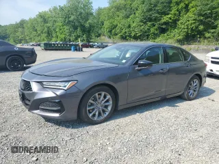 2023 Acura TLX with VIN 19UUB5F38PA005754, listed as a Copart auction lot 58823245 with Not provided miles and Salvage title. Bid and sale history available at DreamBid. Image 1.