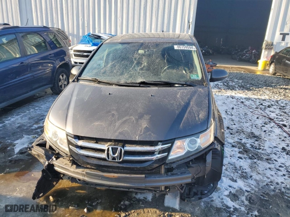 2014 Honda Odyssey EX-L with VIN 5FNRL5H6XEB064351, listed as a Copart auction lot 84873924 with 109,343 mi miles and Salvage Title. Bid and sale history available at carsss.com. Image 5.
