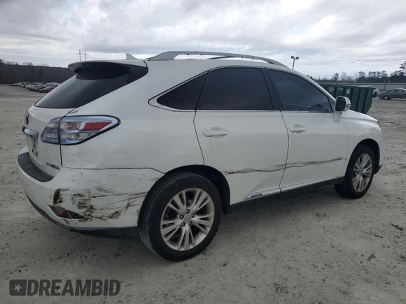 2012 Lexus RX 450h with VIN JTJZB1BA3C2408110, listed as a Copart auction lot 47745825 with 173,890 mi miles and Salvage title. Bid and sale history available at DreamBid. Image 3.