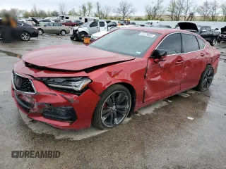 2021 Acura TLX Technology with VIN 19UUB5F42MA008752, listed as a Copart auction lot 51679665 with Not provided miles and Salvage title. Bid and sale history available at DreamBid. Image 1.