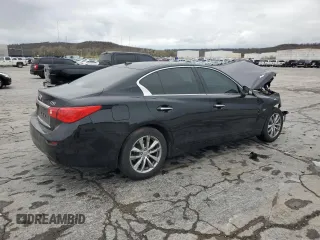 2017 Infiniti Q50 2.0t with VIN JN1CV7AR9HM682498, listed as a Copart auction lot 50911065 with 80,640 mi miles and Salvage Title. Bid and sale history available at carsss.com. Image 3.