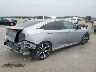 2017 Honda Civic Sedan Si with VIN 2HGFC1E51HH705216, listed as a Copart auction lot 53082385 with 77,093 mi miles and Salvage Title. Bid and sale history available at carsss.com. Image 4.