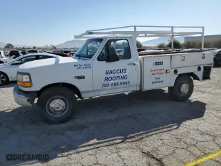 1997 Ford F-250 HD with VIN 3FTHF25H6VMA35612, listed as a Copart auction lot 45607355 with 98,334 mi miles and Salvage Title. Bid and sale history available at carsss.com. Image 1.