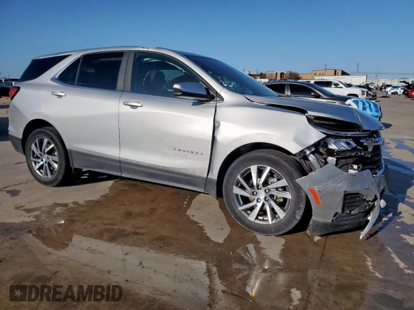 2022 Chevrolet Equinox LT with VIN 3GNAXKEV2NL212058, listed as a Copart auction lot 50015495 with 44,651 mi miles and Salvage Title. Bid and sale history available at DreamBid. Image 4.