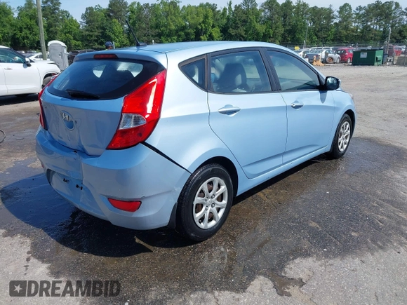 2013 Hyundai Accent GS with VIN KMHCT5AE5DU125906, listed as a IAAI auction lot 42282731 with 148,033 mi miles and . Bid and sale history available at DreamBid. Image 4.