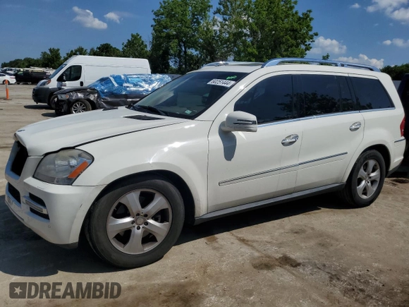 2012 Mercedes-Benz GL-Class GL 450 with VIN 4JGBF7BE4CA790020, listed as a Copart auction lot 60251444 with 163,729 mi miles and Salvage Title. Bid and sale history available at carsss.com. Image 1.