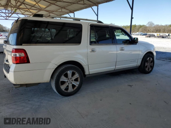 2016 Ford Expedition Max Platinum z VIN 1FMJK1MT6GEF11469, wystawiony jako Copart lot #47769745 z przebiegiem 99 159 mil mil oraz Szkoda całkowita • Salvage title. Historia ofert i sprzedaży dostępna na DreamBid. Obrazek 3.