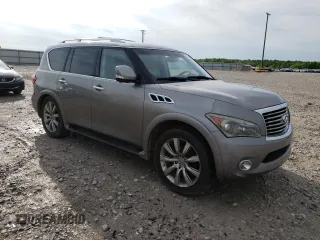 2012 Infiniti QX56 7-passenger with VIN JN8AZ2NE3C9017910, listed as a Copart auction lot 54199494 with 242,851 mi miles and Salvage Title. Bid and sale history available at carsss.com. Image 4.