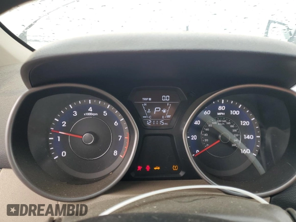 2014 Hyundai Elantra SE with VIN 5NPDH4AE1EH511187, listed as a Copart auction lot 80485734 with 121,115 mi miles and Salvage Title. Bid and sale history available at DreamBid. Image 9.