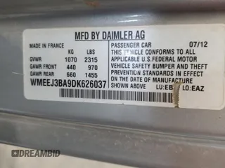 2013 Smart fortwo Pure с VIN WMEEJ3BA9DK626037, выставлен на аукционе Copart как лот 54573255 с пробегом 66 070 миль миль и Чистый • Clean title. История ставок и продаж доступна на DreamBid. Изображение 12.