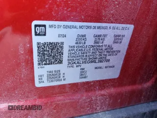 2024 GMC Terrain SLT z VIN 3GKALVEG9RL382709, wystawiony jako Copart lot #52175395 z przebiegiem 7 535 mil mil oraz Szkoda całkowita • Salvage title. Historia ofert i sprzedaży dostępna na DreamBid. Obrazek 15.